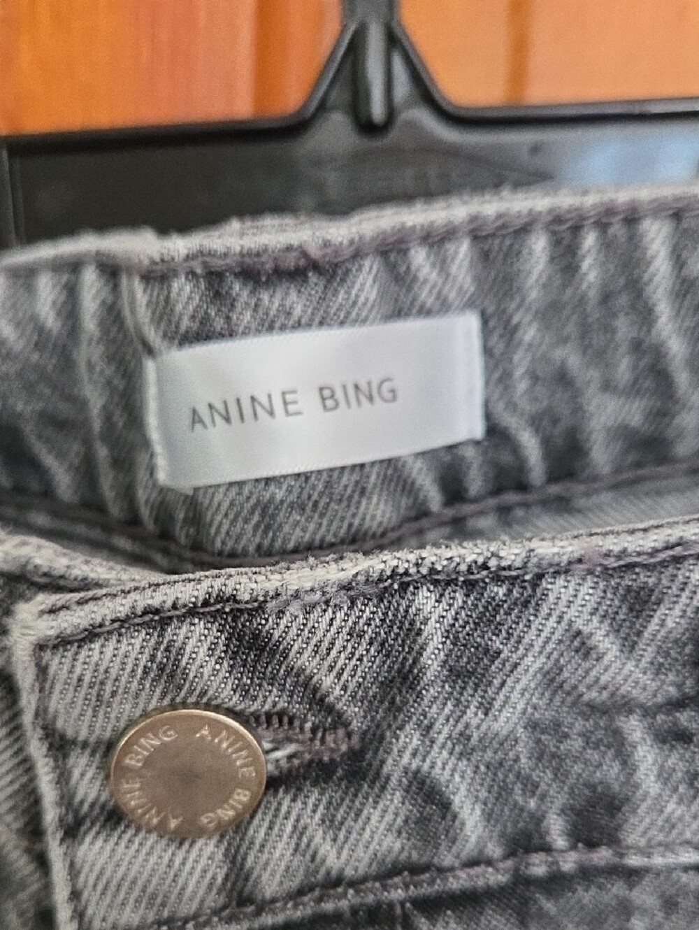 Anine Bing Women's Gray Washed Cropped Jeans - Picture 2 of 10